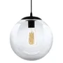 Pendant Sphere Clear Plastic 250mm Diameter Black