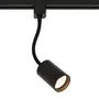 230v Gu10 Goose Neck 3wire Track Spot Mount Flexi Black