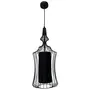 Tokyo 1 Pendant 1l Black Wire Frame With Fabric Inner