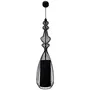 Tokyo 3 Pendant 1l Black Wire Frame With Fabric Inner