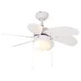 Ceiling Fan Petite 30 Inch 6 Blade White Wash Oak