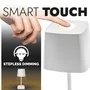 Table Or Desk Square Shade Lamp Rechargeable Smart Touch Wireless White2