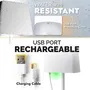 Table Or Desk Square Shade Lamp Rechargeable Smart Touch Wireless White4
