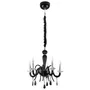 Klight Black Crystal Chandelier 5 Arm Candelabra With Clear Crystal Drops 600mm