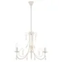 Brightstar French White Crystal Chandelier 3 Light Scrolled Candelabra With Acrylic Drops 500mm
